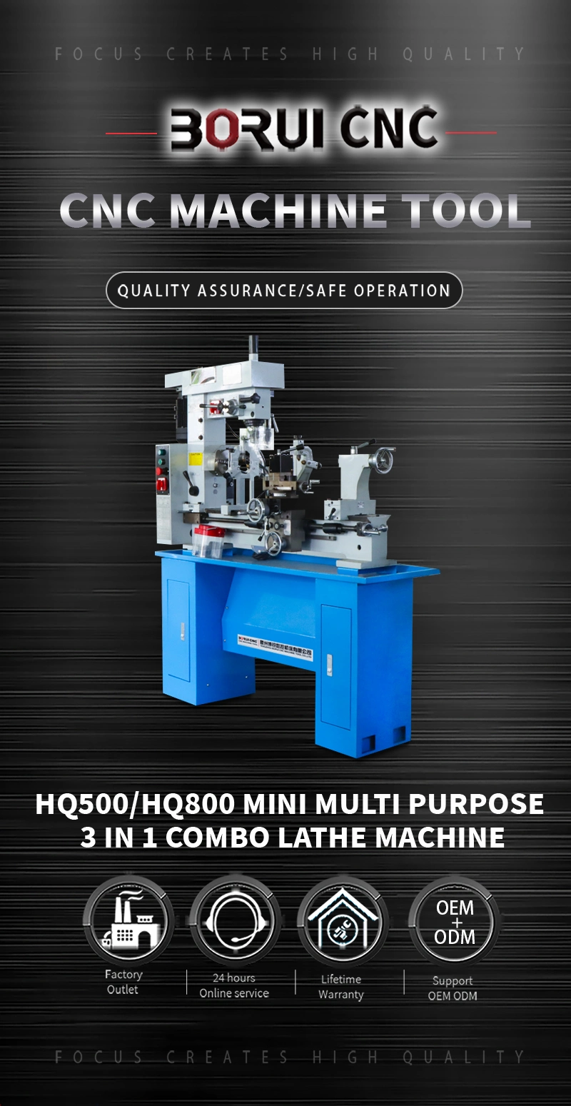 Hq800 Multi Purpose Small Type Drilling Milling Combo Turning Multipurpose Machine Tools